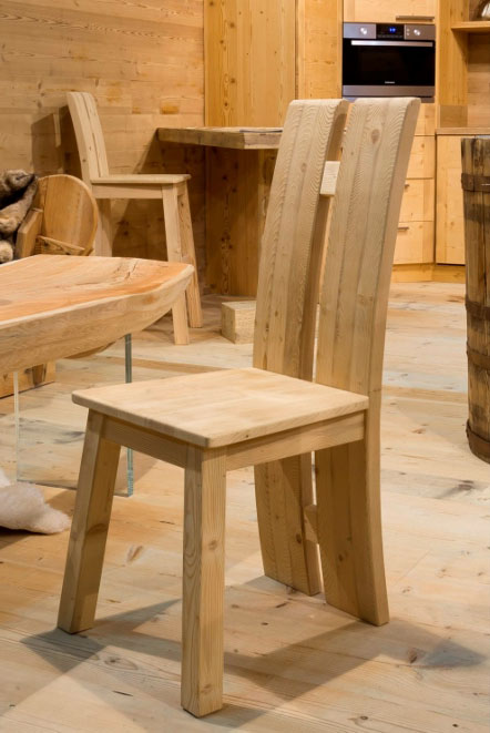 Handgemachter Stuhl Cansiglio in Fichtenholz